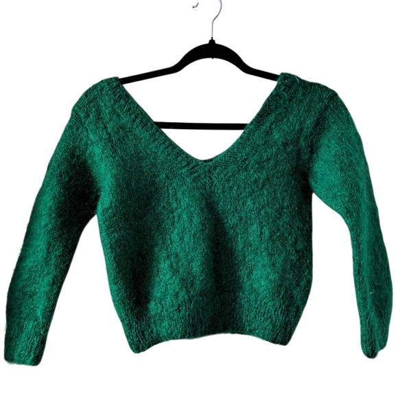 Perry Ellis Sweaters - Perry Ellis Soft Fuzzy Mohair Sweater • 80s/90s Vintage Style • XS Petite